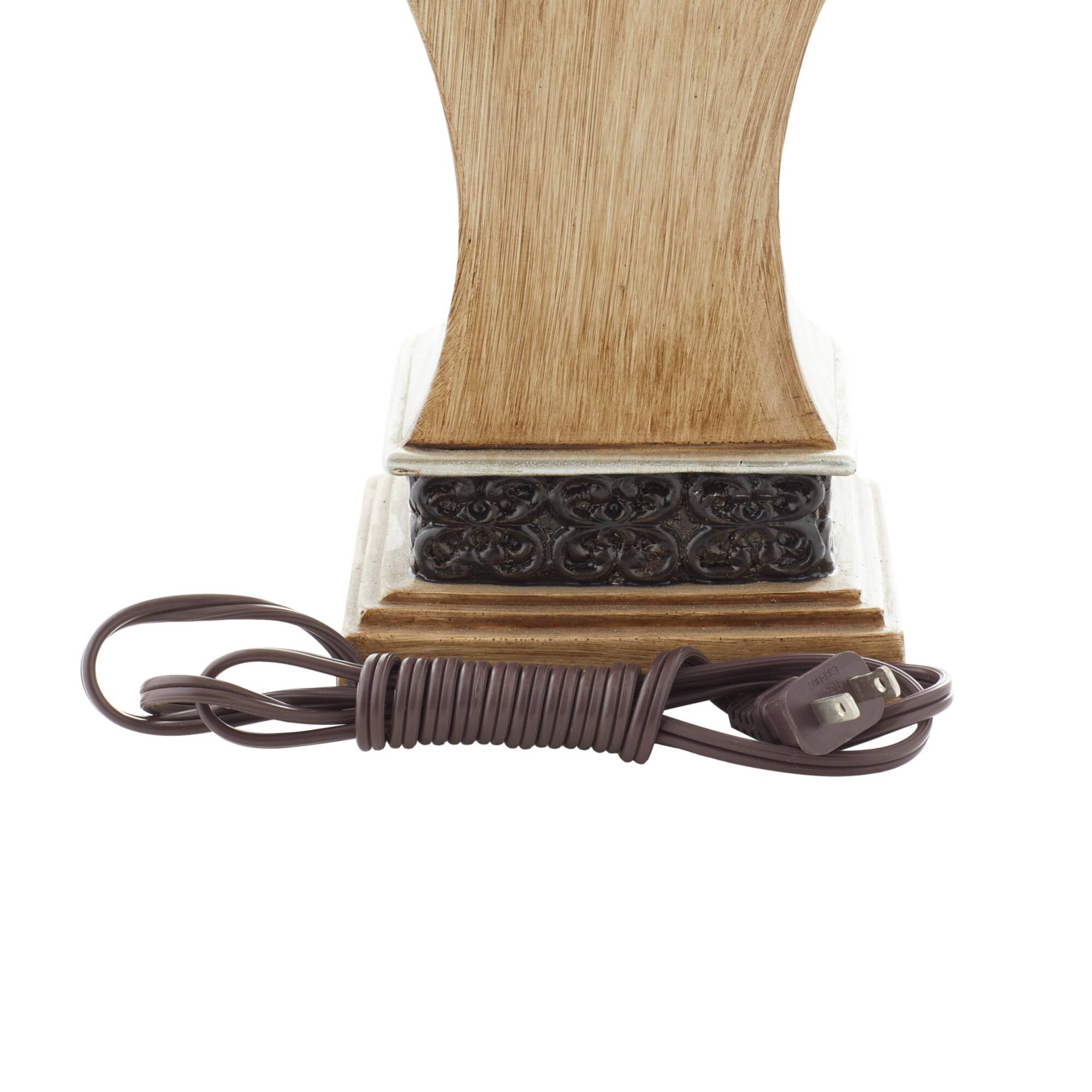 Set of 2 Brown Polystone Rustic Table Lamp, 29"